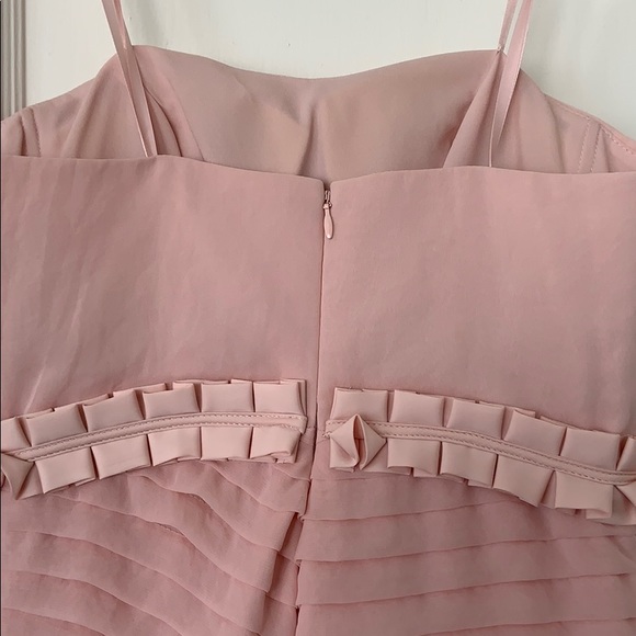 BCBG Pink Chiffon Strapless Bubble Hem Dress - Picture 9 of 10